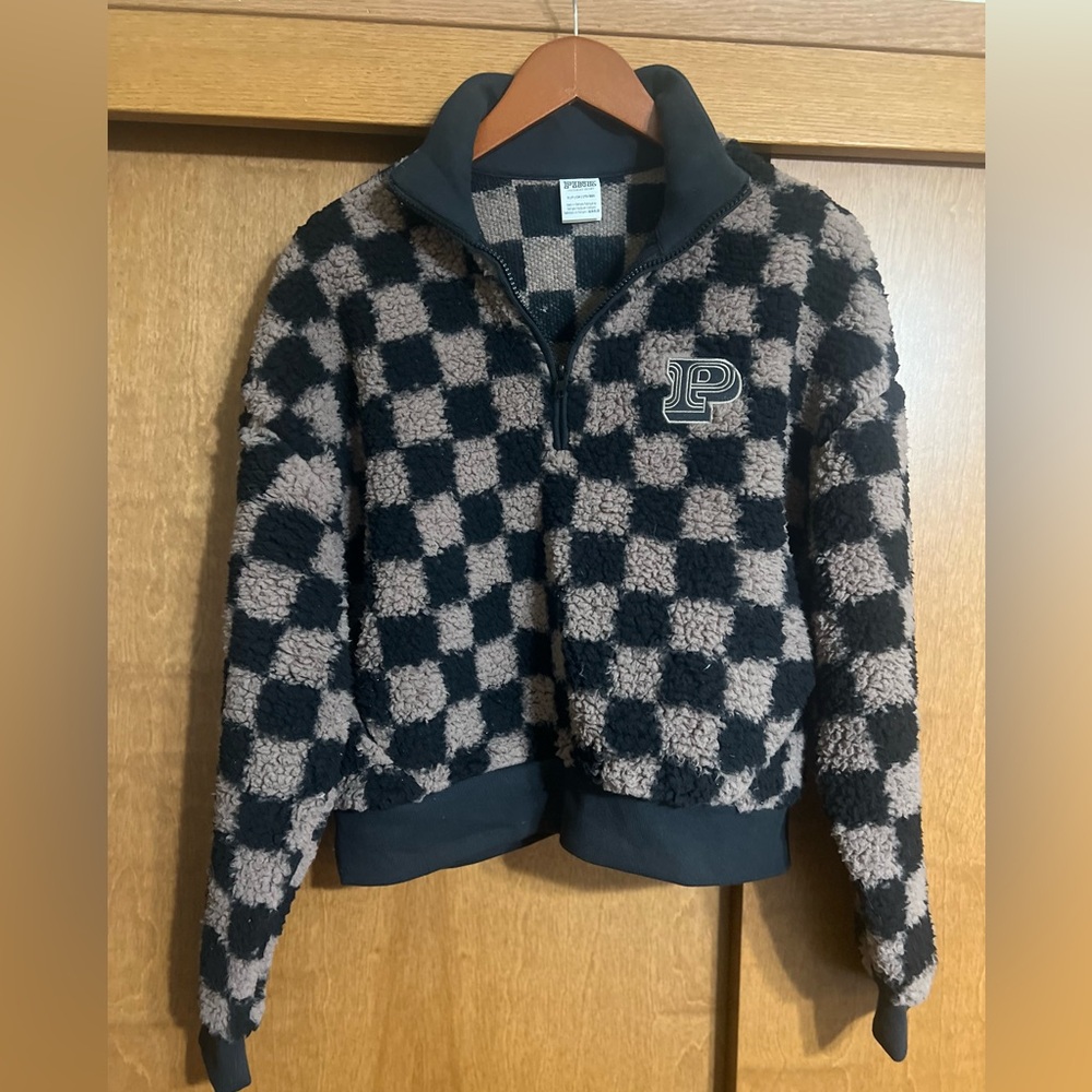 Victoria’s Secret PINK Sherpa Half Zip Pullover Jacket - Picture 9 of 9